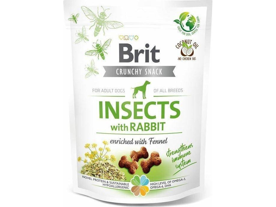 Brit Crunchy Snack Insekter med kanin 200g, hundgodis med kanin | Sällskapsdjur - Hund - Hundgodis | GameStuff