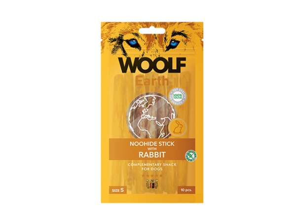 Woolf Woolf Earth Noohide Stick Rabbit Hundeleckerli Kaninchen Größe S 85 G