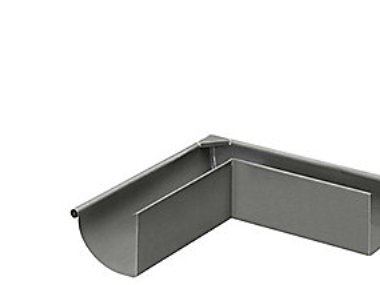 VM Zinc Udv. gering 12" - 0,8x333 mm. 1/4-rund. 90 °. QUARTZ-ZINC - Tages ikke retur