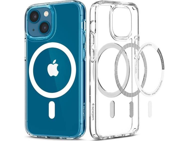 Spigen Acs03528, Cover, Apple, Iphone 13, 15,5 Cm (6.1"), Transparent, Hvid