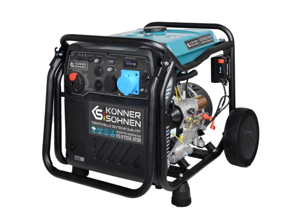 Könner & Söhnen KS 8100iE ATSR inverter-generator 8.000 W - benzin, sort/teal