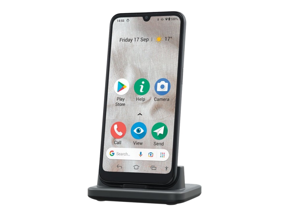 DORO 8100 - 4G smartphone - RAM 2 GB / Intern hukommelse 32 GB - microSD slot - 6.1 - 1560 x 720 pixels - 3x bagkamera 13 MP, 2 MP, 2 MP - front camera 5 MP - grå