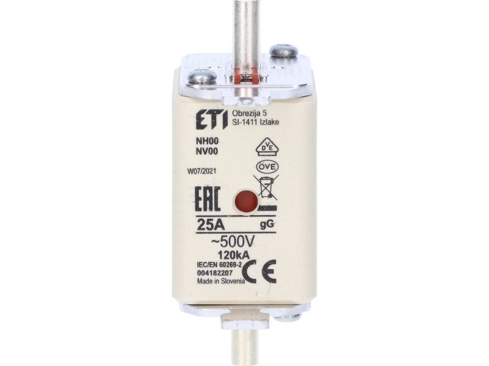 Sicherungseinsatz Kombi Nh00 Gg 25A/500V 004182207/3Stk /