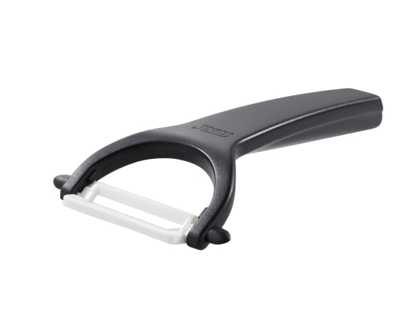 GEFU CERAMO, Frukt- och grönsaker, Mekanisk skalare, Keramiska, Svart, Vit, Plast, 80 mm | Köksutrustning - Köksredskap - Skalare | GameStuff