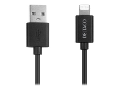Deltaco - Lightning-Kabel - Usb Han Til Lightning Han - 2 M - Sort