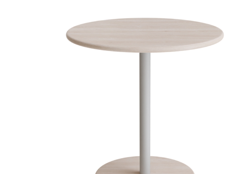 Bord Donut Ø700 mm, höjd 720 mm, vitpigmenterad ask i aluminiumgrått stativ | Möbler - Bord - Kontorsbord | GameStuff