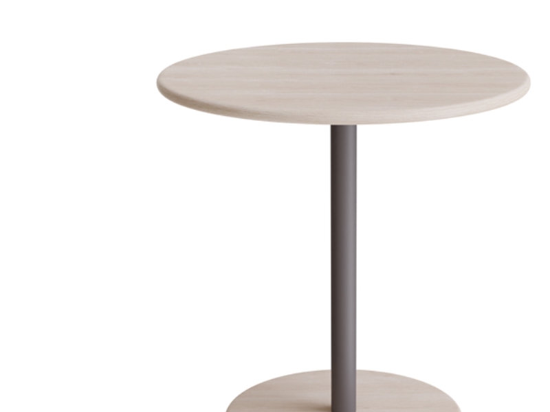 Bord Donut, Ø700 mm, höjd 720 mm, vitpigmenterad ask på grått stativ | Möbler - Bord - Kontorsbord | GameStuff