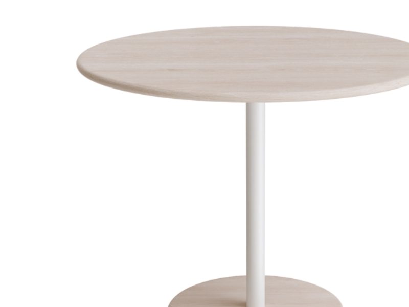 Bord Donut, Ø900 mm, höjd 720 mm, vitpigmenterad ask på vit botten glans 10 | Möbler - Bord - Kontorsbord | GameStuff