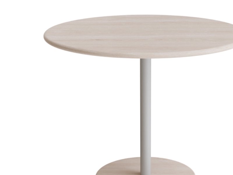 Bord Donut, Ø900 mm, höjd 720 mm, vitpigmenterad ask på alu-grått stativ | Möbler - Bord - Kontorsbord | GameStuff