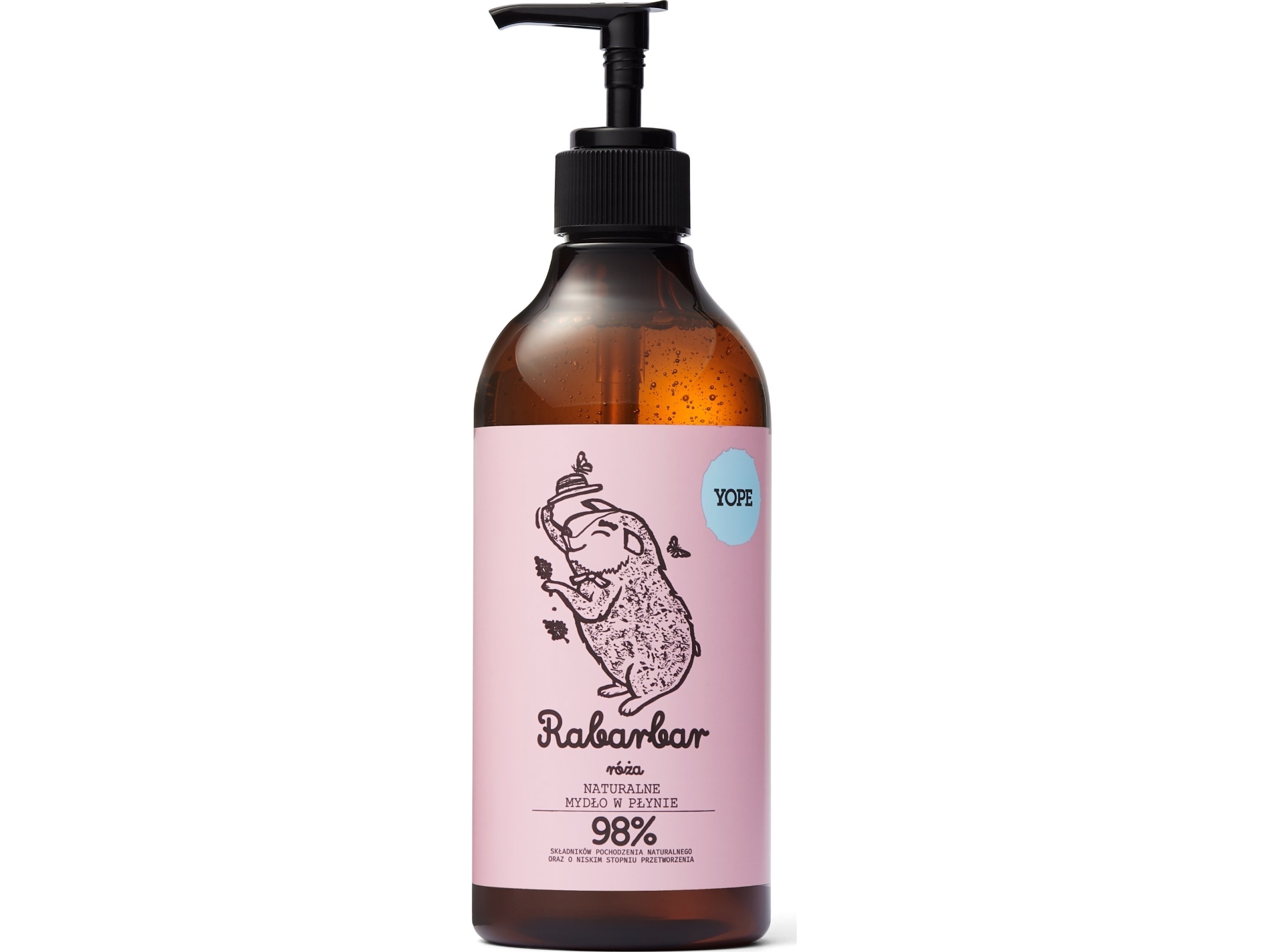 YOPE naturlig håndsæbe Rabarber & Rose 500 ml