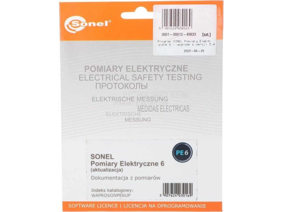 SONEL Electrical Measurements 6 - päivitys versioista 3,4,5 WAPROSONPE6UP