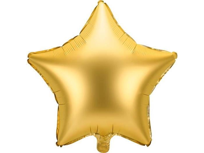 Folienballon Star, Gold Matt