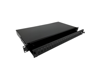 Alantec Fop-1U-24Scs-C, Schwarz, Rackeinbau, 1U, Box