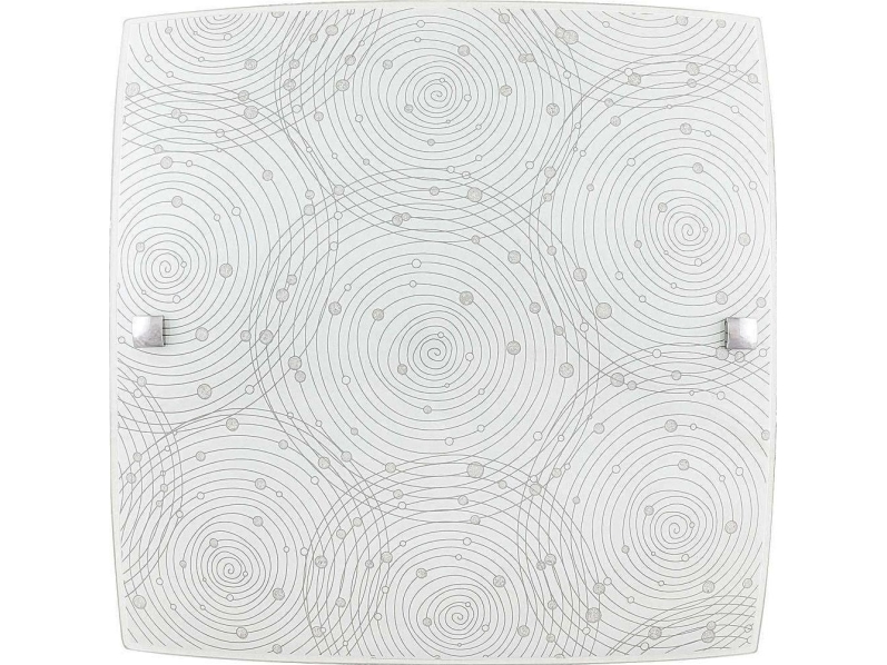 Rabalux Loftlampe Plafon Andra 3238 Firkantet Glas Led 18W 4000K Krom/Hvid