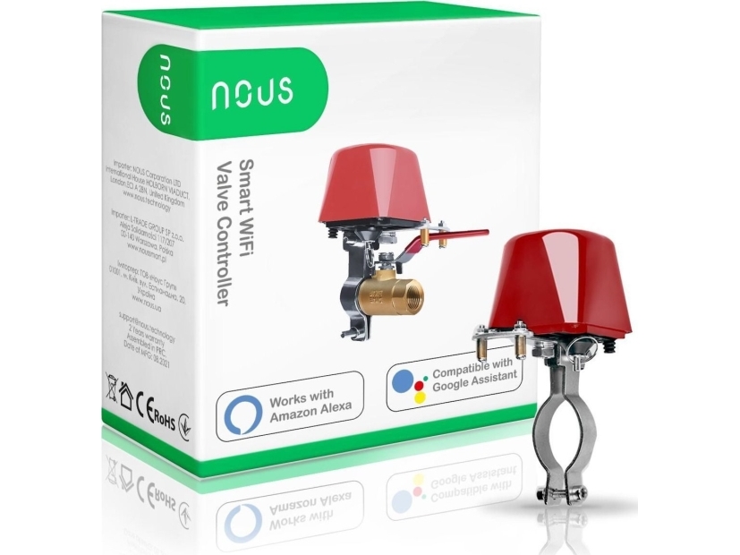 Išmanusis Wi-Fi vandens sklendės valdiklis L3, TUYA, NOUS