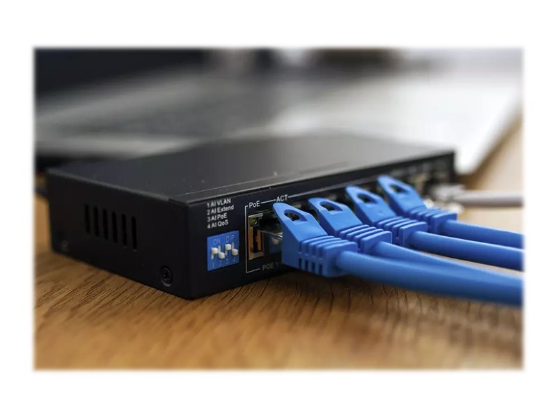 Extralink Ex.14305, Unmanaged, L2, Gigabit Ethernet (10/100/1000), Vollduplex, Power Over Ethernet (Poe)