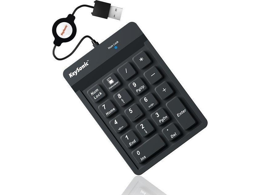 KeySonic ACK-118BK, USB, 18, Universel, Sort