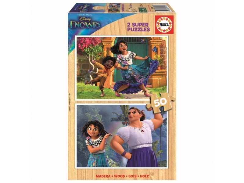 Educa 2X50 Encanto Disney Madera Wood