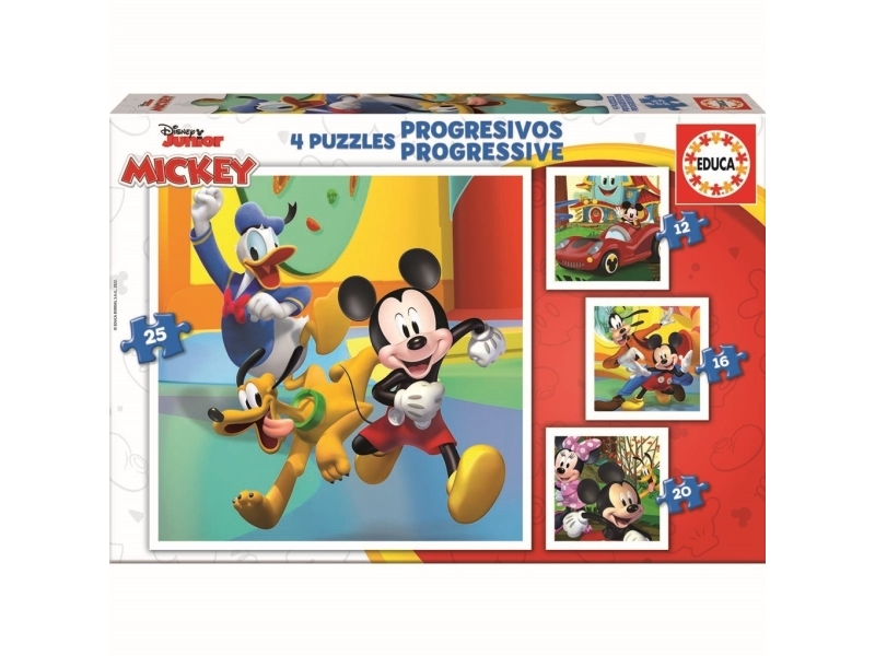 Educa 12-16-20-25 Progressive Mickey & Friends