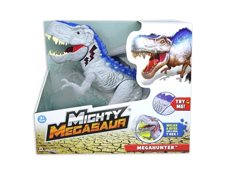 Mighty Megasaur 30 cm Mega Hunter T-Rex. Grey | Leksaker - Figurer & Dockor - Actionfigurer | GameStuff