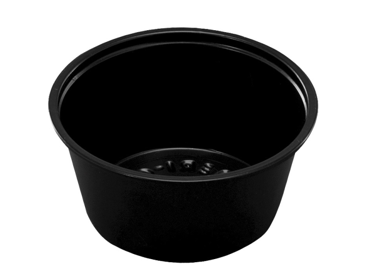 Såsbägare 90 ml 3 oz Ø74x32 mm PP svart, 250 st/fp | Catering - Matförpackning - Dispensrar, behållare & Matförvaring | GameStuff