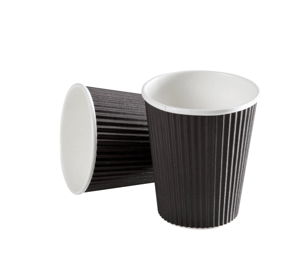 Kaffeebecher Espresso 4Oz Black Line Ripple Wall Cardboard 960Pcs/Jar - (960 Pcs.)