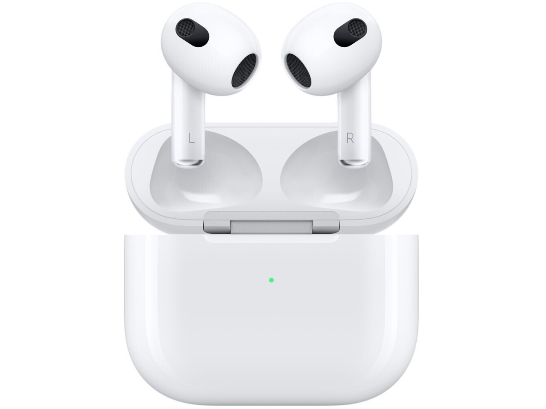 Apple AirPods - 3. generation - ægte trådløse øretelefoner med mik. - ørespids - Bluetooth - Hvid Magsafe Charging Case