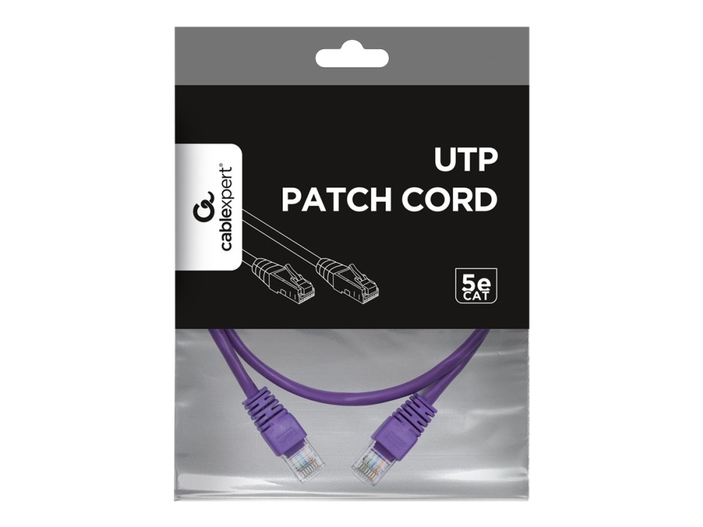 Gembird - Patchkabel - Rj-45 (Han) Til Rj-45 (Han) - 50 Cm - Utp - Cat 5E - Formet - Lilla