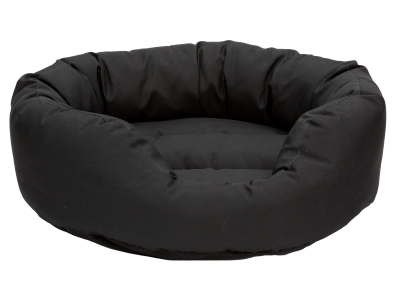 Paw Love - Hundeseng - Oval (Medium 85X70cm) - Sort