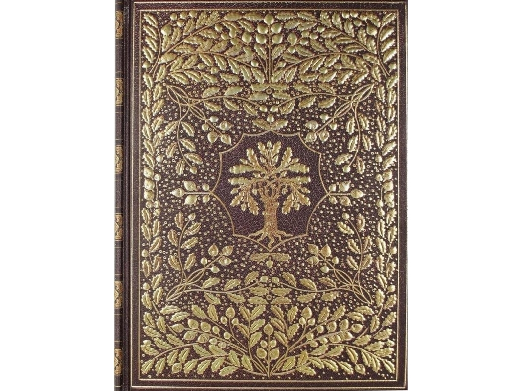 Peter Pauper skrivebog/notesbog syet forgyldt træmønster |