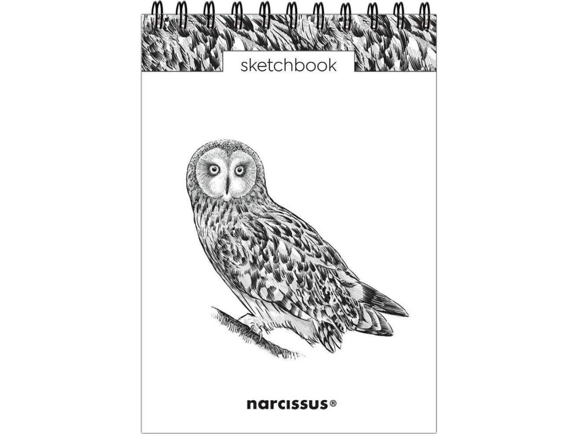 Narcissus Skitsebog A5/60K På Spiral - Ugle |