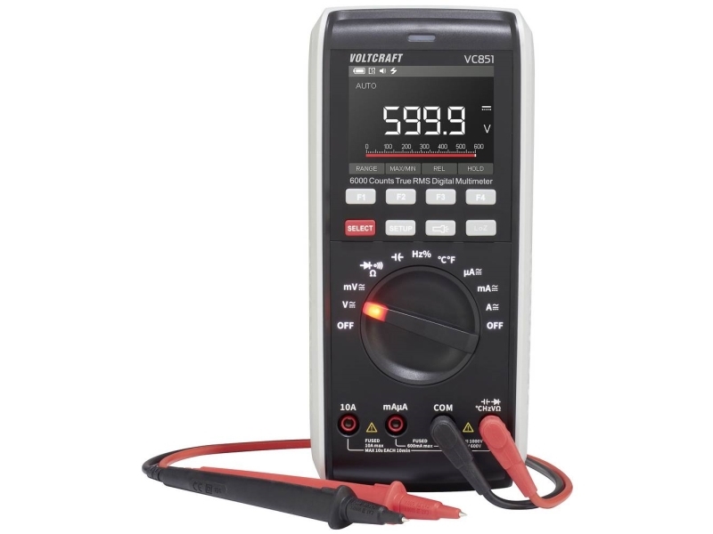 Voltcraft Vc851 Hånd-Multimeter Kalibreret (Iso) Digital #####Loz Cat Iii 1000 V, Cat Iv 600 V Visning (Counts): 6000
