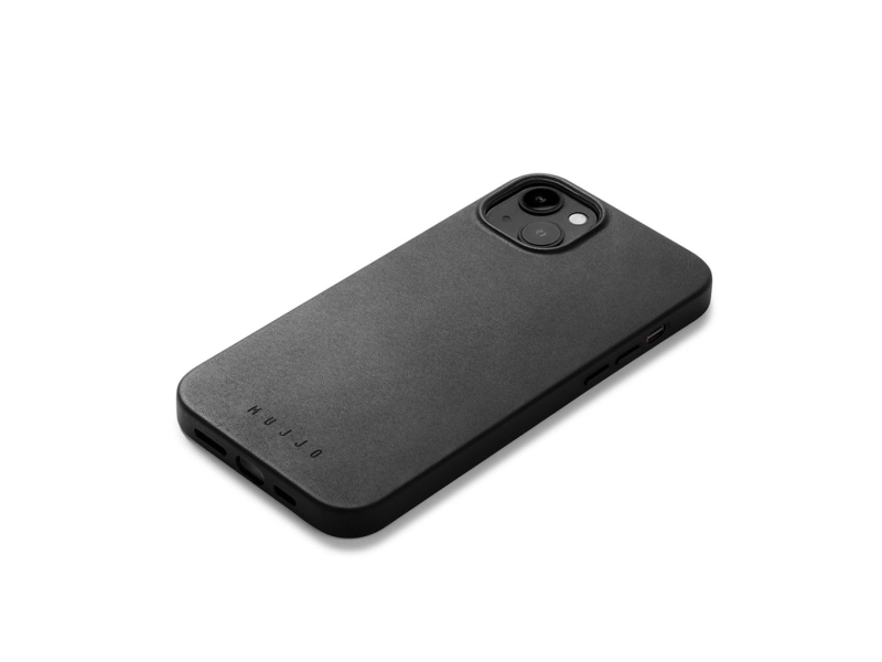 Mujjo Full Leather Case With Magsafe For Iphone 14/15 Plus - Monaco Blue