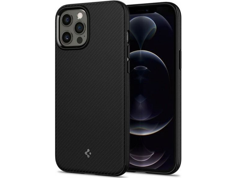 Spigen Mag Armor Iphone 12/12 Pro 6.1" Mattschwarz/Mattschwarz Acs01865