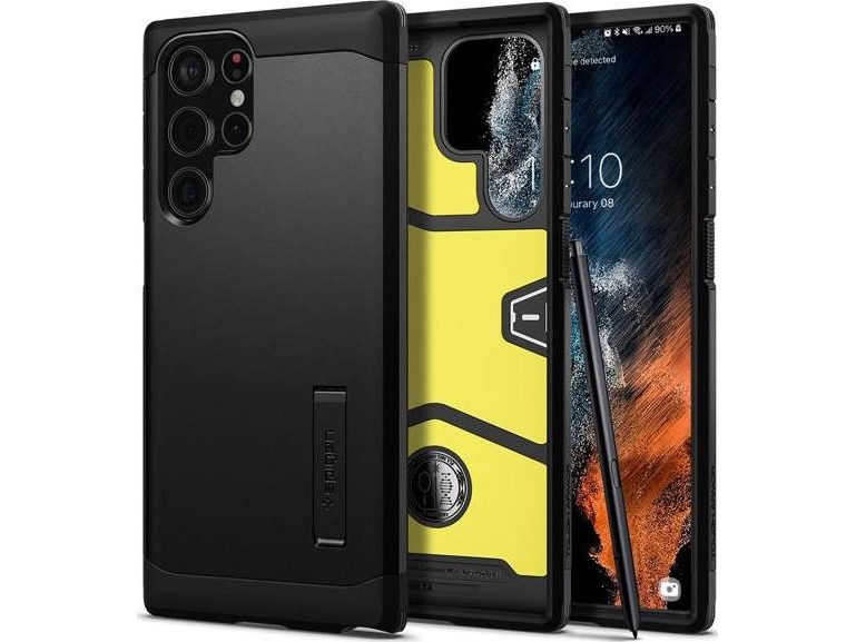 Spigen Tough Armor, Cover, Samsung, Galaxy S22 Ultra 5G, 17,3 Cm (6.8"), Schwarz