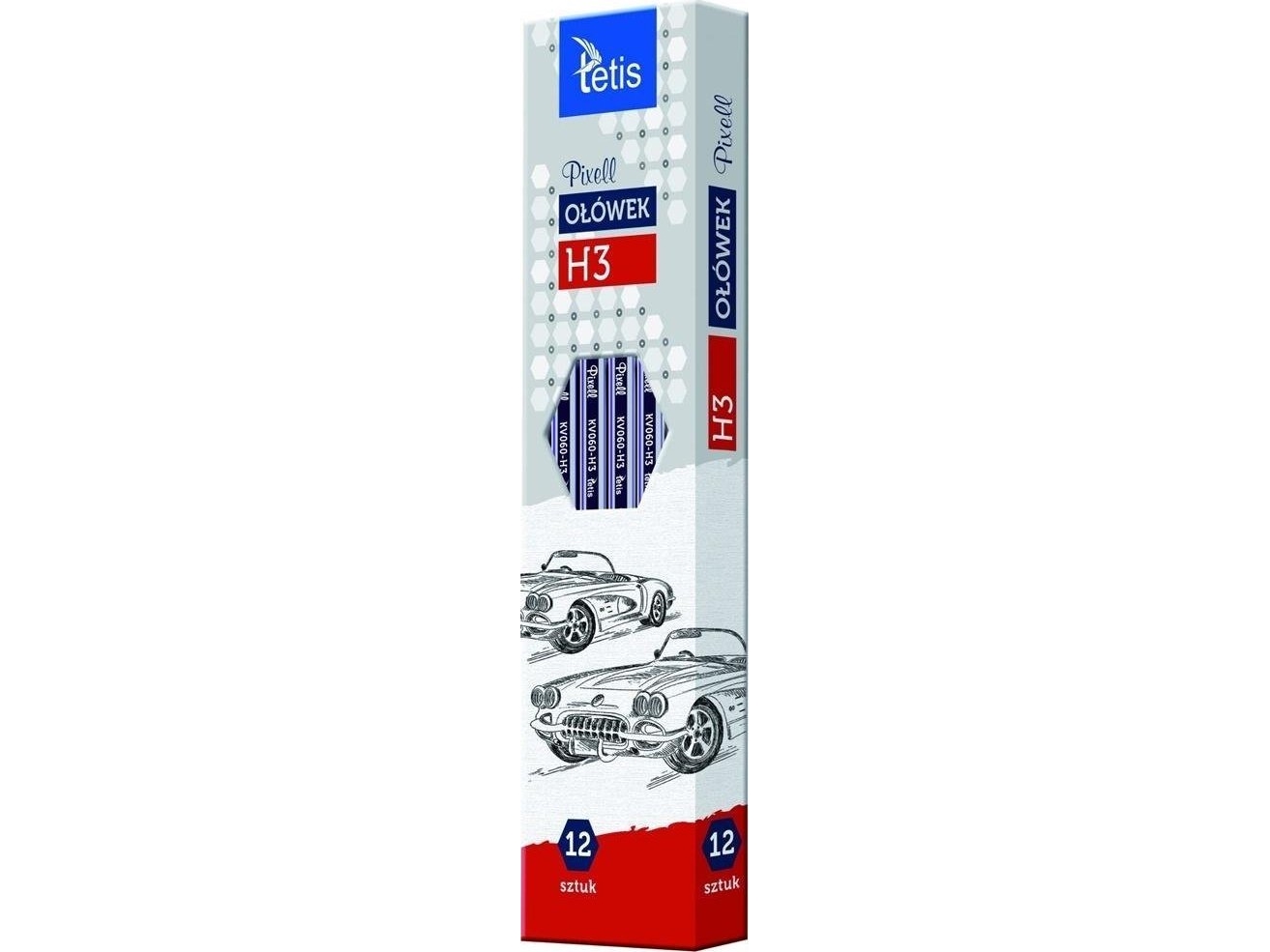 Tetis Olówek Pixell Sechseckig H3 12 Stk. Kv060-H3