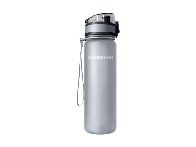Aquaphor City, Wasserfiltration Flasche, 0,5 L, Grau