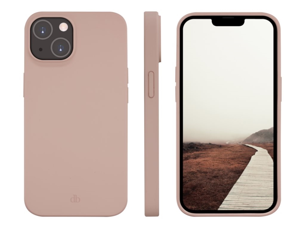 dbramante1928 Monaco - Bagsidecover til mobiltelefon - MagSafe-kompatibilitet - genbrugt plastik, silicone - pink sand - for Apple iPhone 14