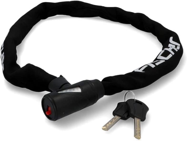 Fischer Ketten-Fahrradschloss Neopren, Mit Schlüssel Kette Aus Hochfestem Gehärtetem Stahl, Durchmesser: 6 Mm, - 1 Stück (50463)