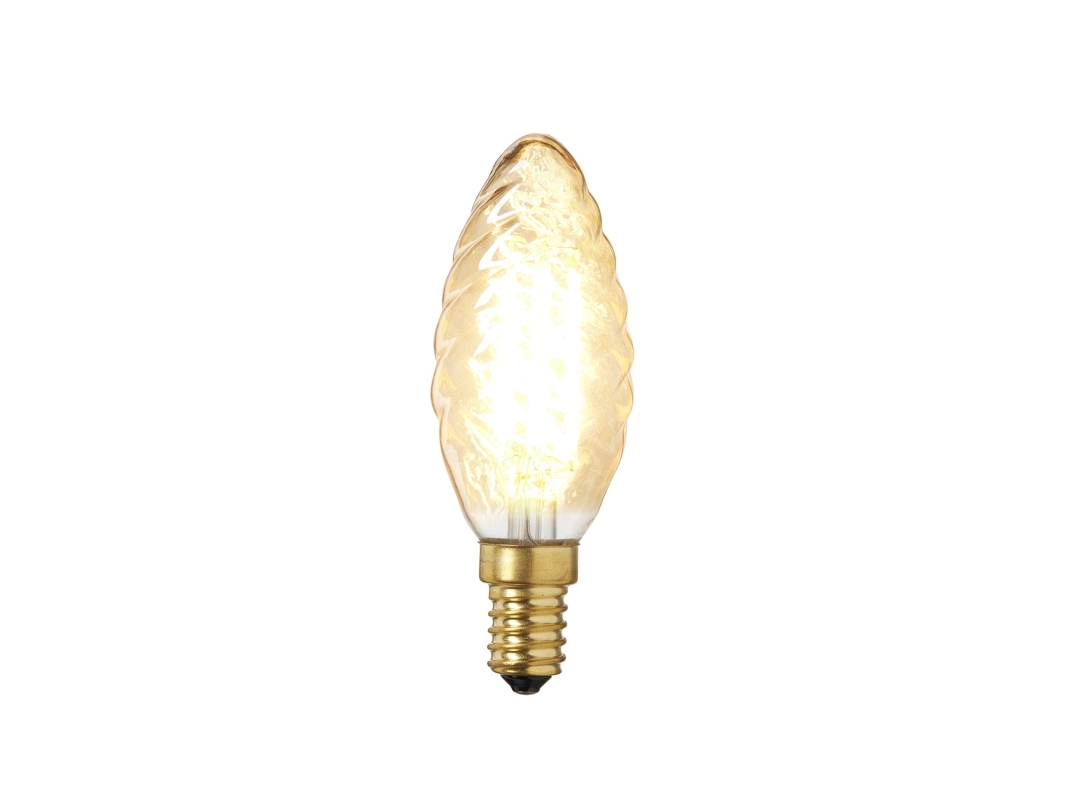 Pære 4W Kerte Snoet Gylden - 320 Lumen - K 2.200