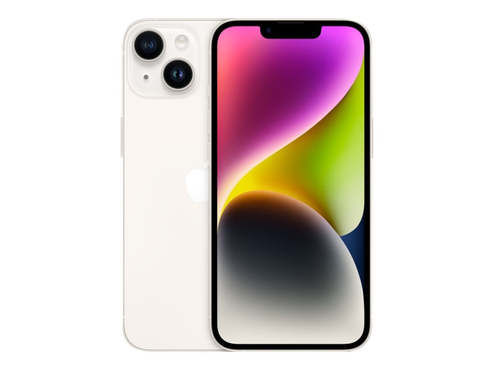 Apple Iphone 14 - 5G Smartphone - Dual-Sim / Intern Hukommelse 256 Gb - Oled-Skærm - 6.1" - 2532 X 1170 Pixels - 2X Bagkameraer 12 Mp, 12 Mp - Front