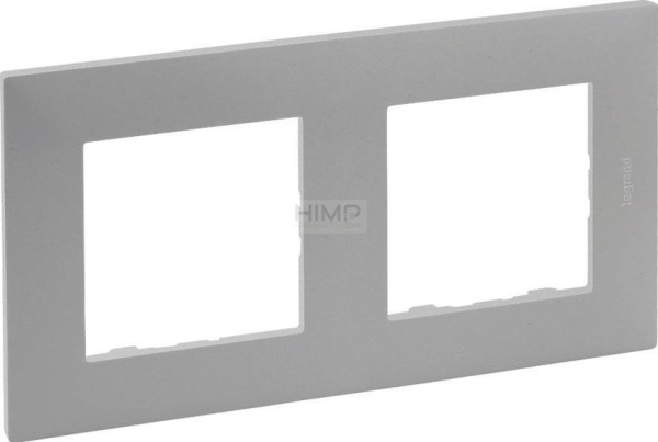 Legrand Niloe Step - Dobbelt Ramme 2X, Farve Aluminium 863392