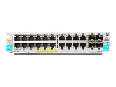 HPE - Expansionsmodul - Gigabit Ethernet (PoE+) x 20 + Gigabit Ethernet / 10 Gigabit SFP+ x 4 - för HPE Aruba 5406R, 5406R 16, 5406R 44, 5406R 8-port, 5406R zl2, 5412R, 5412R 92, 5412R zl2 | Datortillbehör - Nätverk - Övriga tillbehör | GameStuff