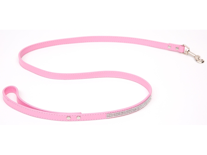 Paw Love - Hundeleine M. Kleinen Steinen (Large, 120Cm) - Pink
