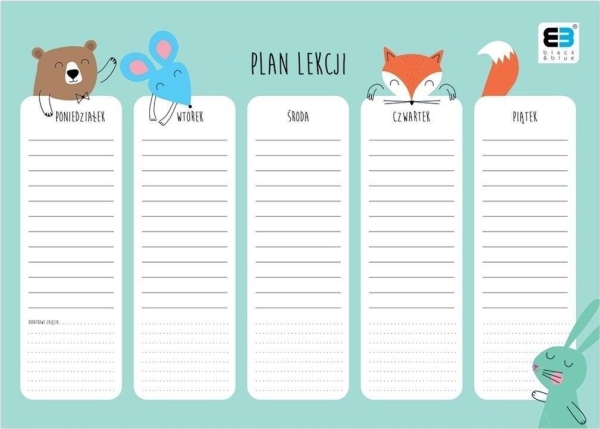 Interdruk Lektionsplan A4 B&amp B Kids Pastell (10 st) | Papper & Emballage - Kalendrar & Anteckningsböcker - Kalendare | GameStuff