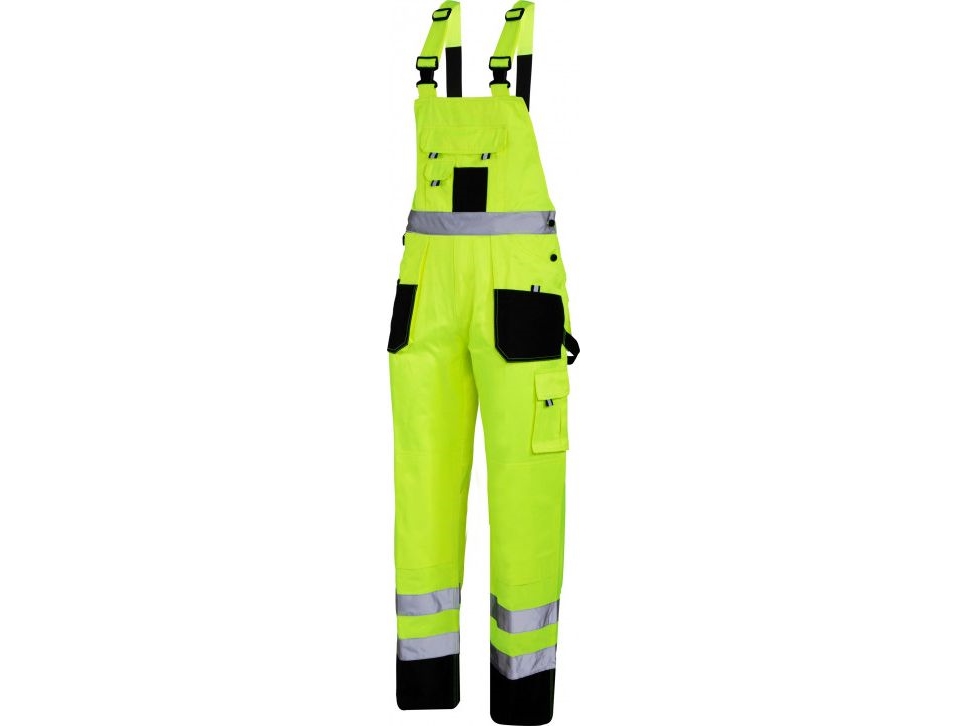 Lahti Pro High Visibility Black And Yellow Bib Pants, "S", Ce, Lahti
