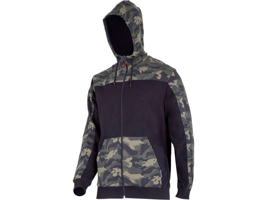 Lahti Pro Zippad sweatshirt med huva, camo green-black, &quot 2xl&quot , ce, lahti | N - A | GameStuff