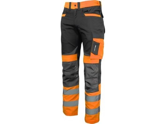 Lahti Pro varningsbyxor svart-orange 2XL (L4051205) | Arbetskläder | GameStuff