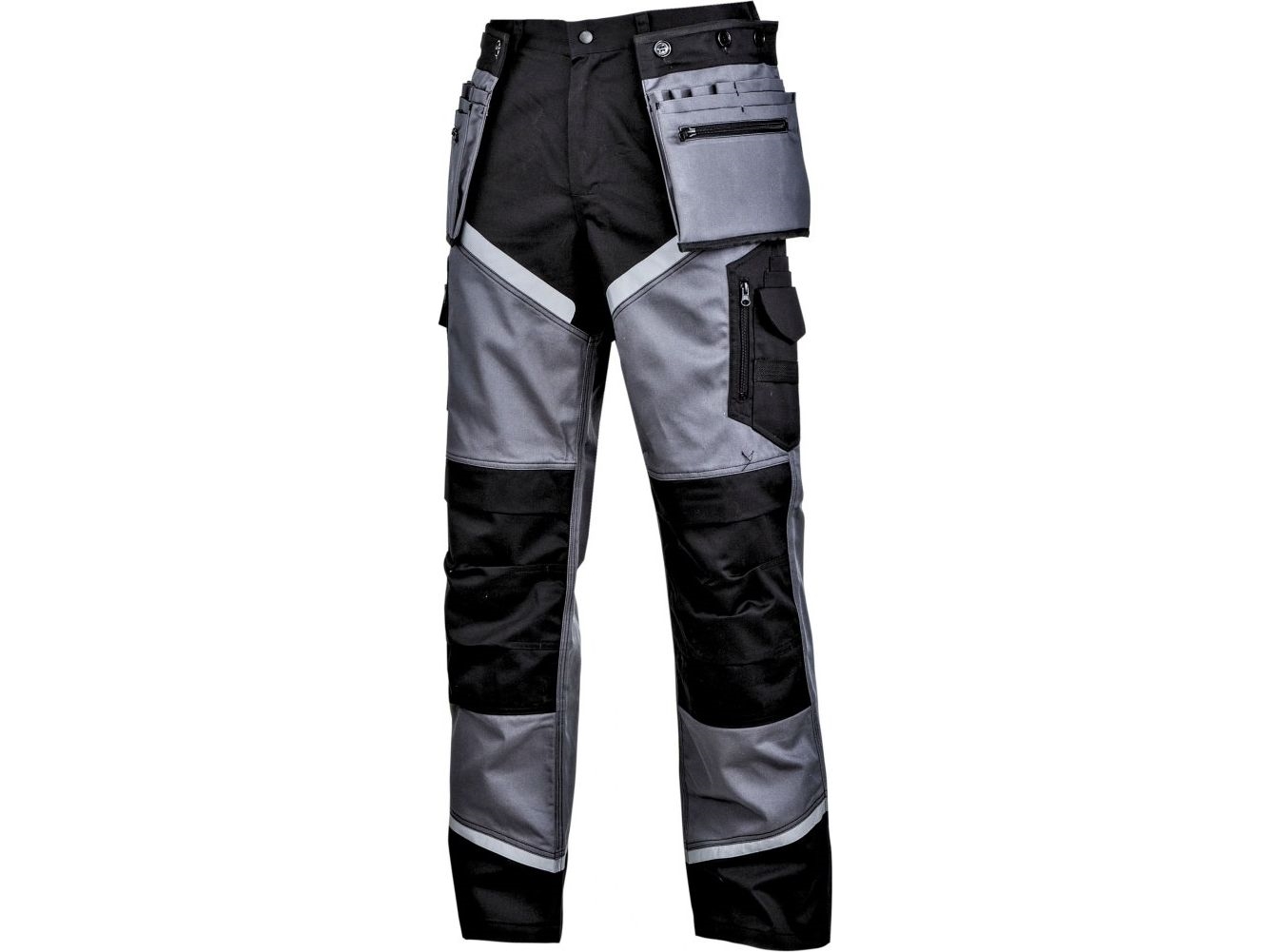 Lahti Pro Trousers Black And Gray With Reflective Stripes, "S", Ce, Lahti