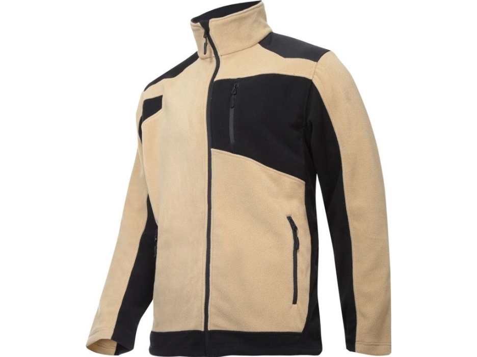 Lahti Pro fleece jacket with beige and black reinforcements, 3XL (L4011906)